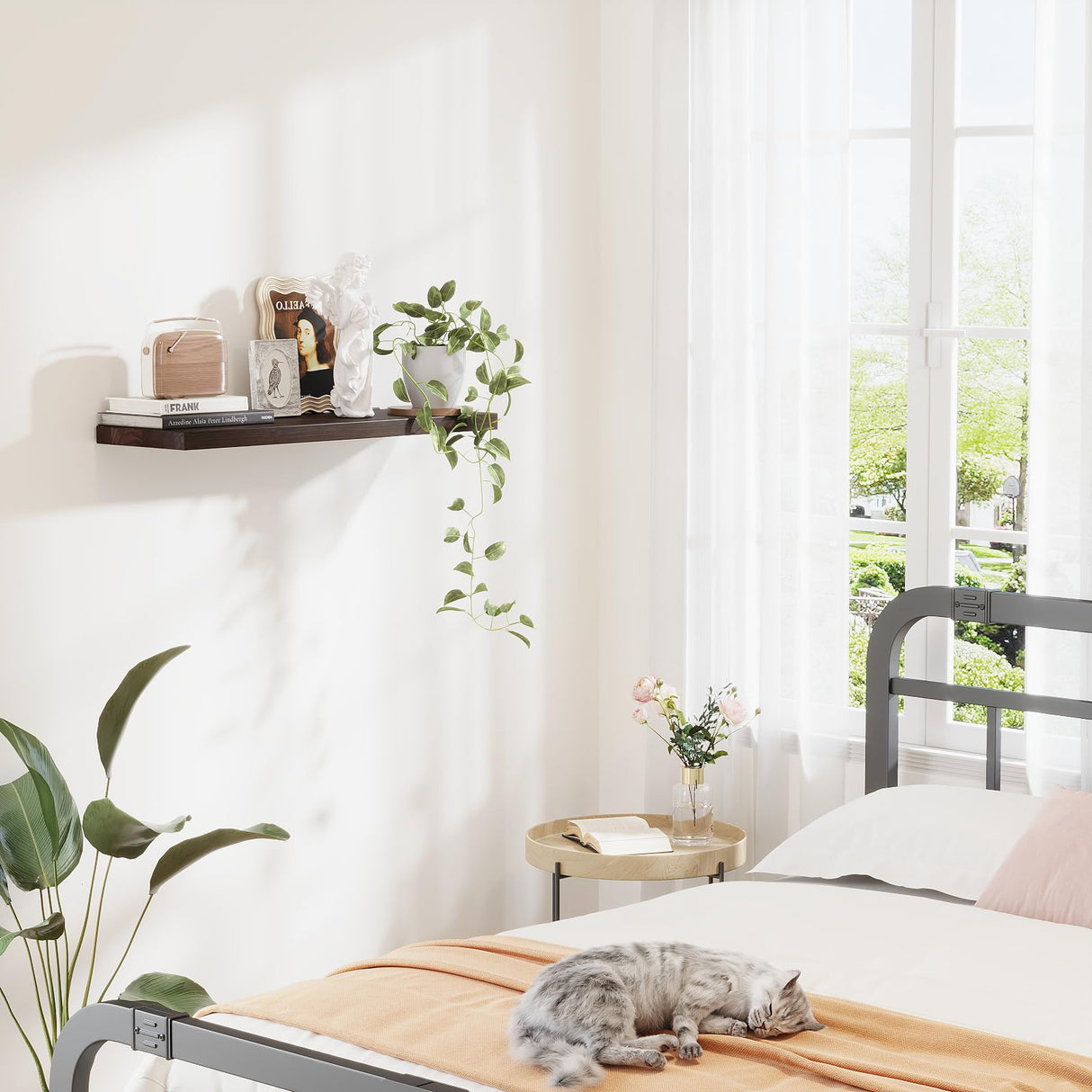 Floating Shelves for Wall 36 Inches Long, Large Natural Wood Floating Shelves for Kitchen