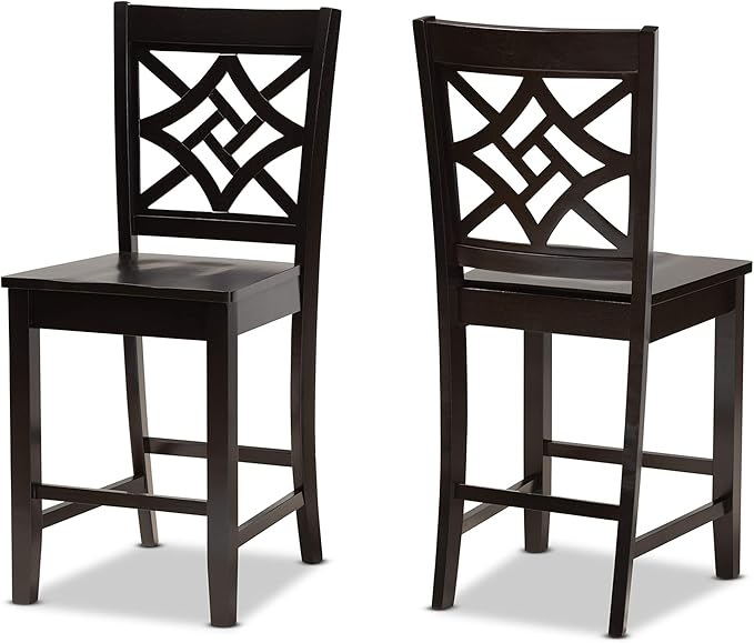 Set - Dark Brown Finished Wood 5-Piece Pub Set