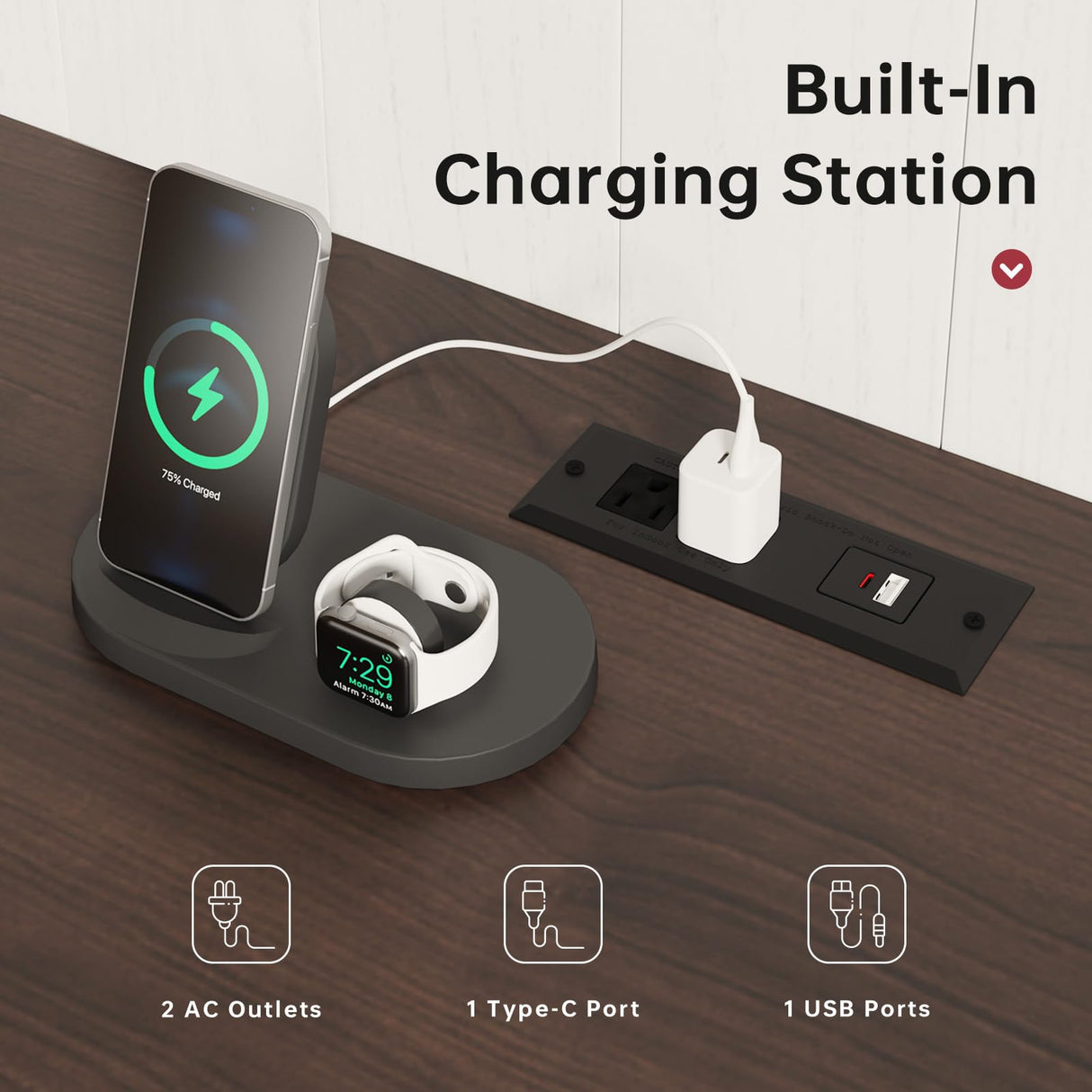 70" Mid-Century Modern TV Stand with Sliding Doors