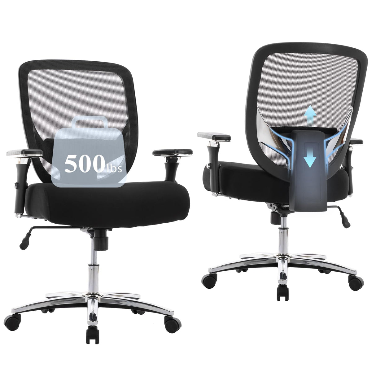 Big and Tall Office Chair 500lbs-Executive Chair for Heavy People, Computer Desk Chair