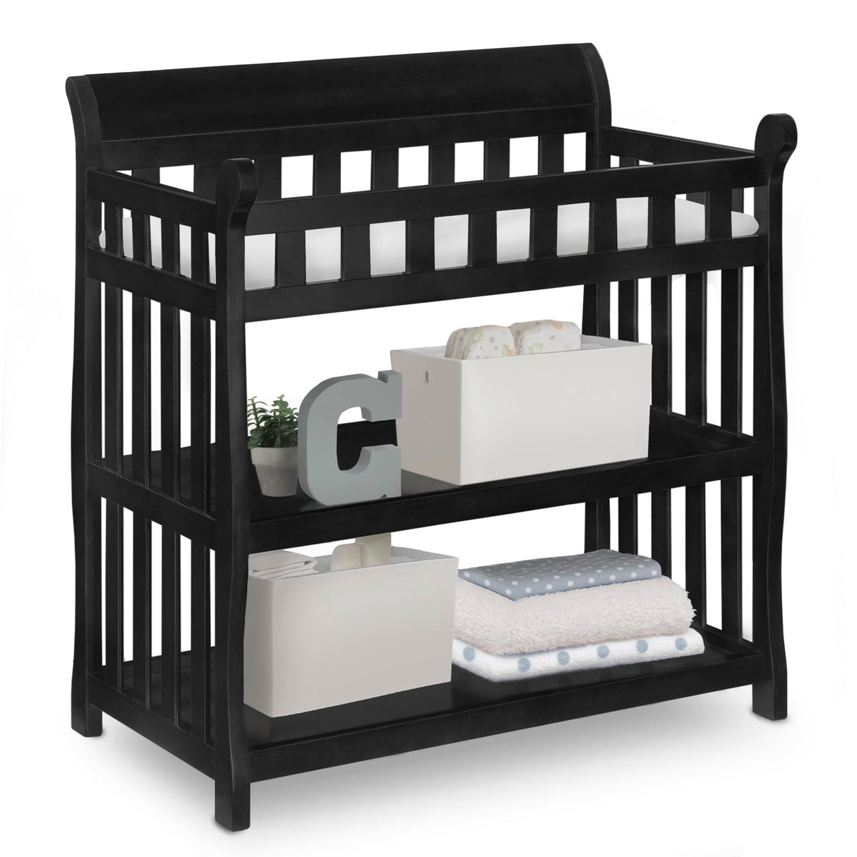 Eclipse Changing Table, Ebony Black