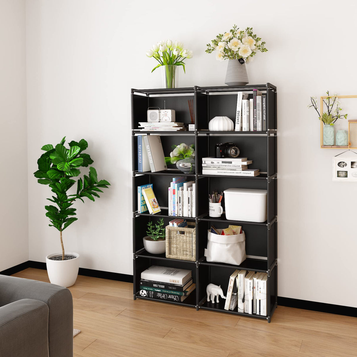Bookshelves, Assembled Storage Rack, Bedroom Living Room Vertical Cabinet Bookshelf