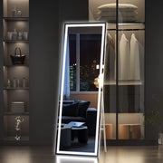 Full Length Mirror with Lights, 65" x 20" LED Floor Mirror, Full Body Dressing Standing