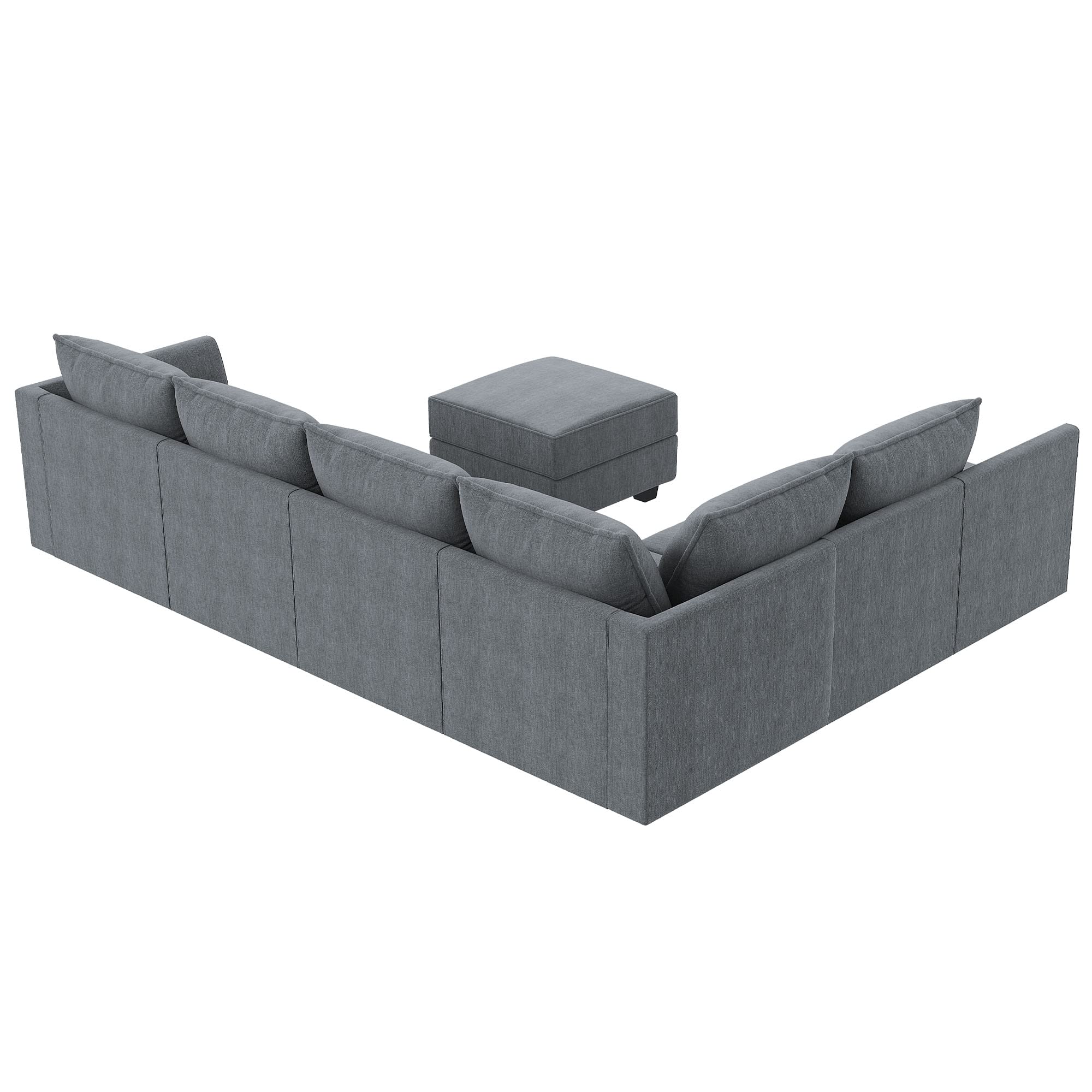 Modular Sectional Sofa with Storage Ottoman Fabric Modular Couch