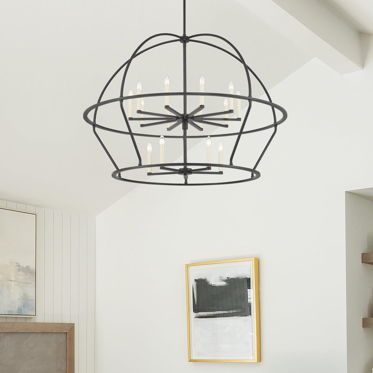 15 Light Black Chandelier
