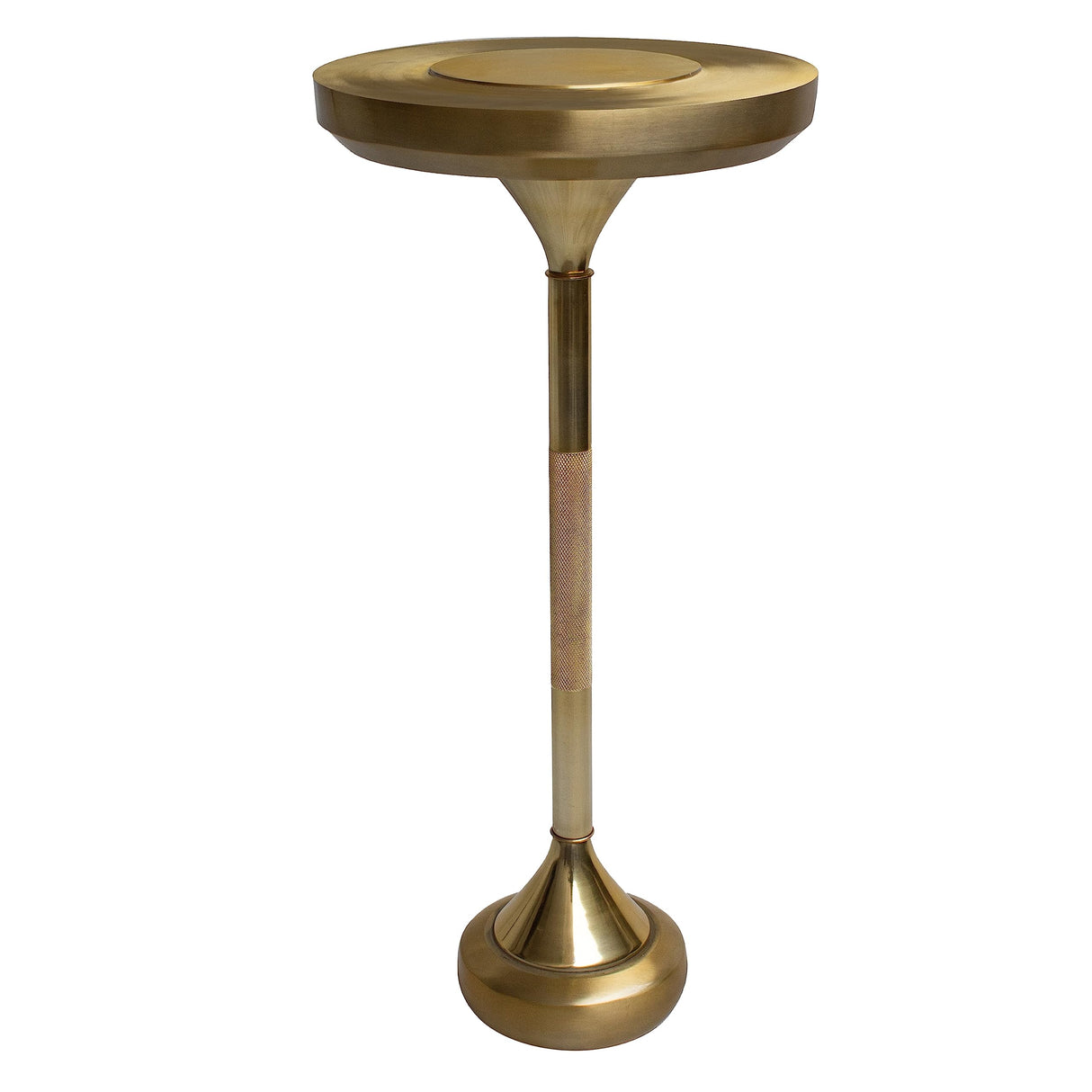 Farzi Cafe Solid Brass Small Drink Cocktail Table - Elegant Gold Finish and Compact