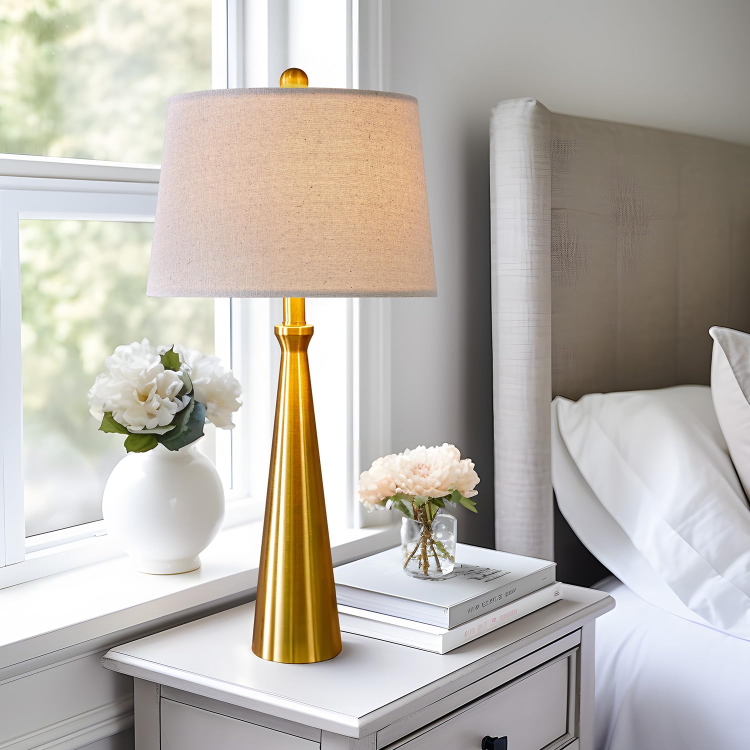 25.75" Table Lamps Set of 2 for Living Room Bedroom, Bedside Lamp 3-Way