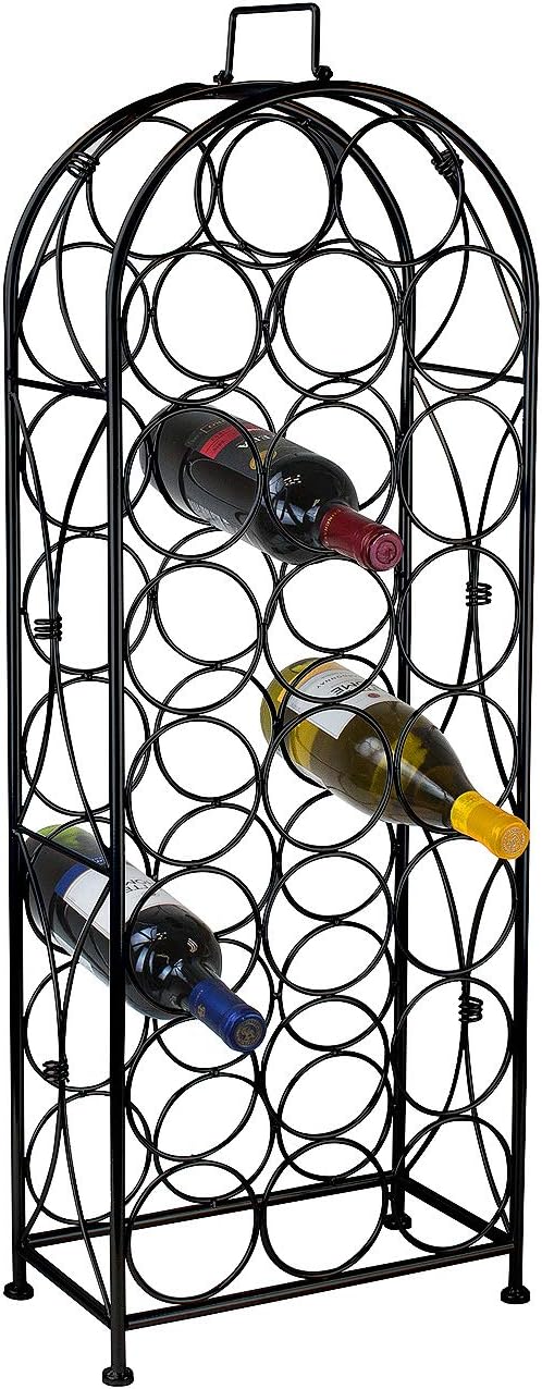 Freestanding Wine Rack - Elegant and Unique Bordeaux Chateau Style Floor Wine Stand