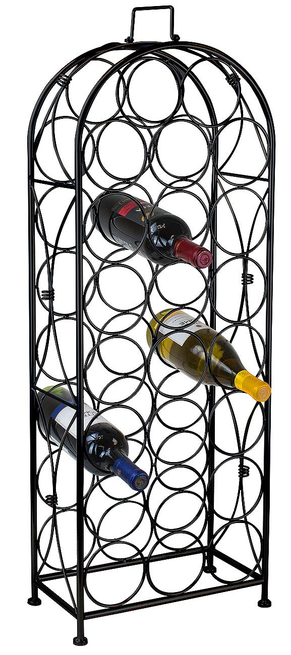 Freestanding Wine Rack - Elegant and Unique Bordeaux Chateau Style Floor Wine Stand