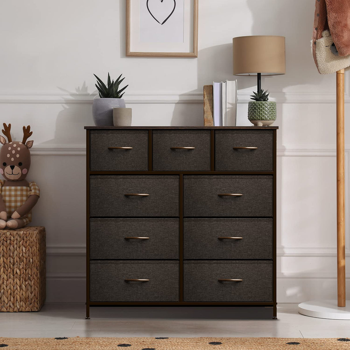 Dresser with 9 Drawers - Furniture Storage Chest Tower Unit for Bedroom, Hallway