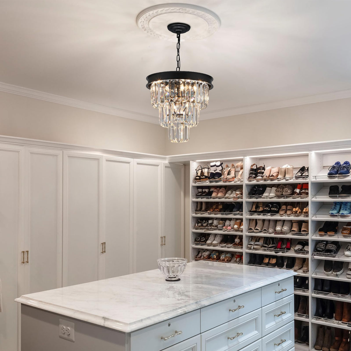 Crystal Chandeliers for Dining Room Light Fixtures Over Table