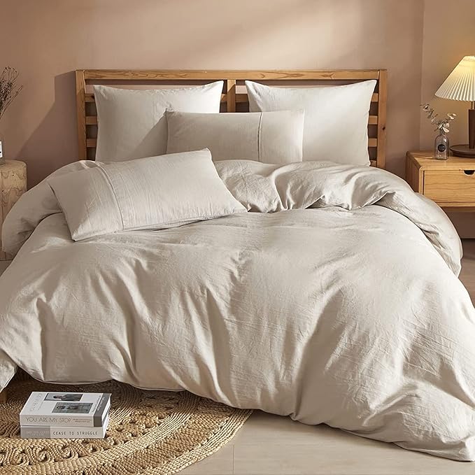 100% Linen Duvet Cover King - Super Soft French Linen Comforter Cover Breathable