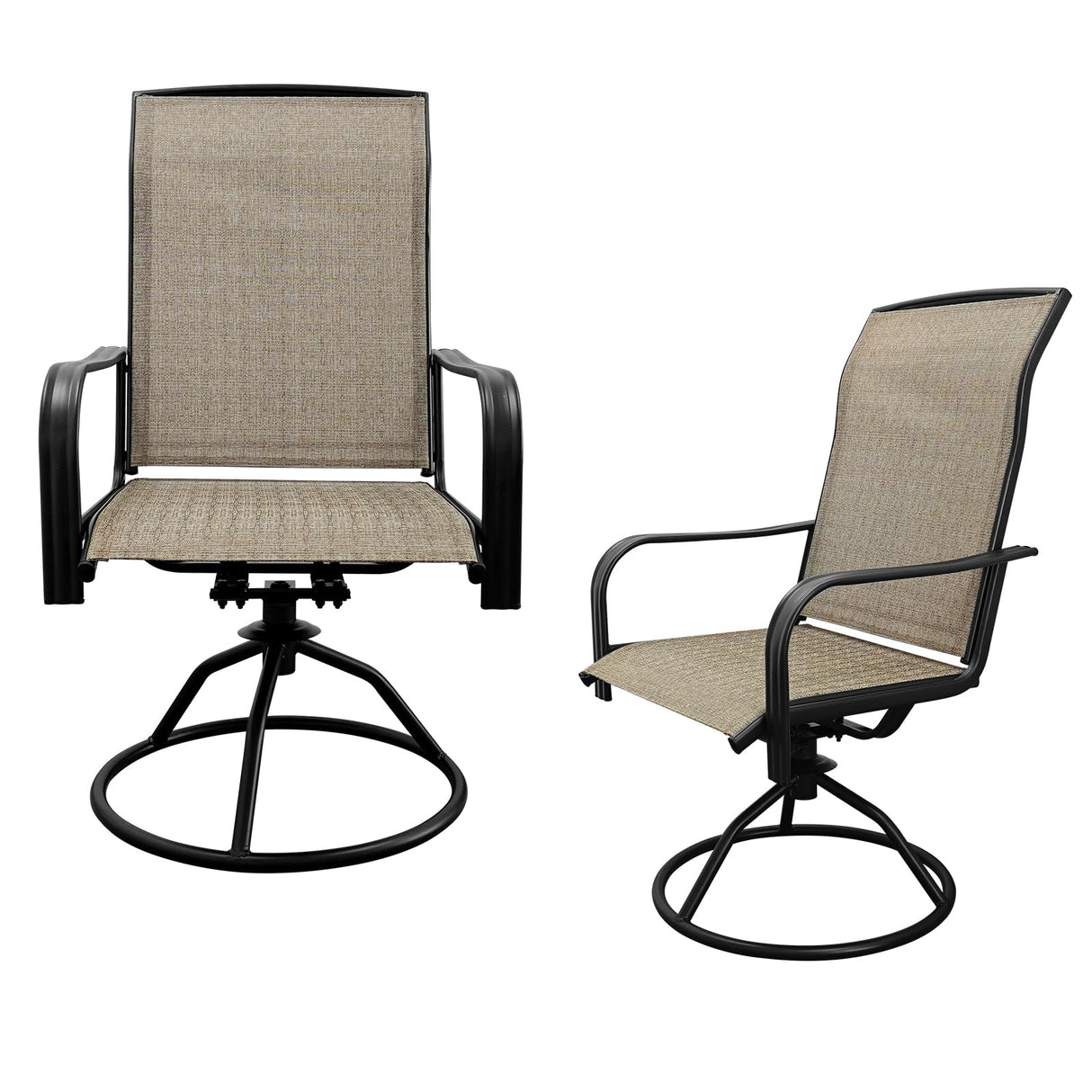 Patio Dining Chairs Set of 2, Outdoor Dining Chairs with All-Weather Textilene Mesh