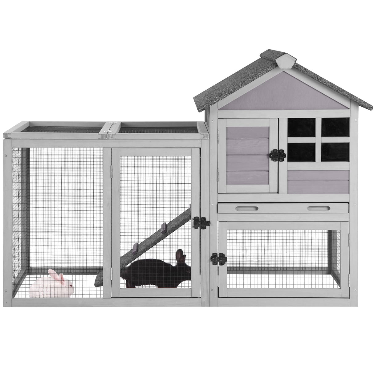 Rabbit Hutch Chicken Coop Expandable Indoor Bunny Cage Outdoor Guinea Pig Cage