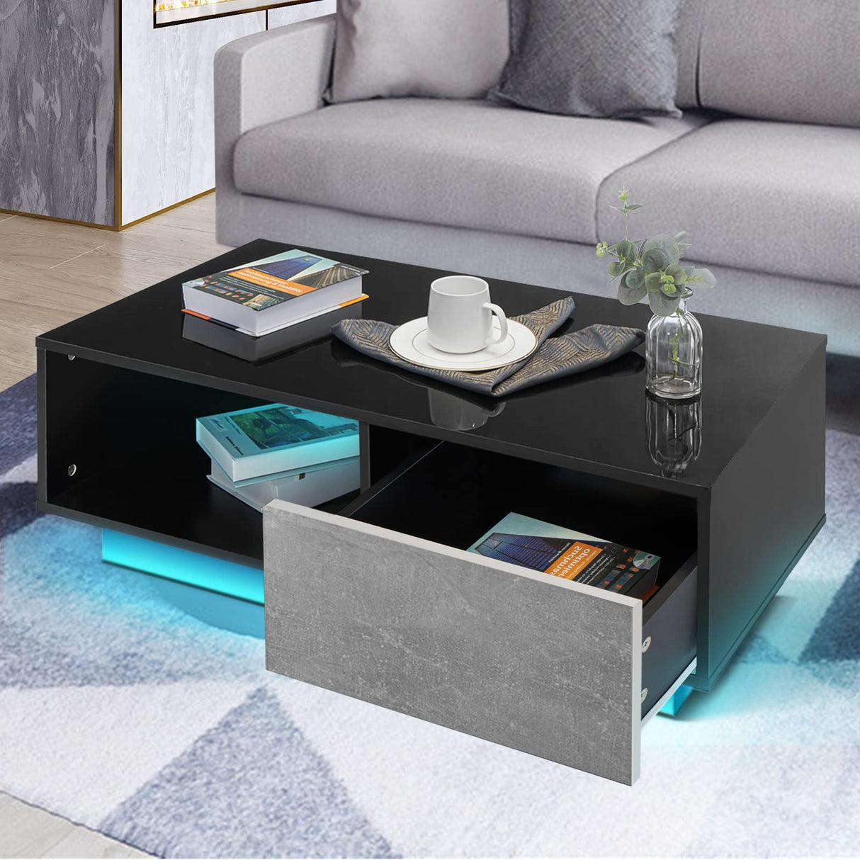 Small LED Coffee Tables for Living Room Grey Coffee Table