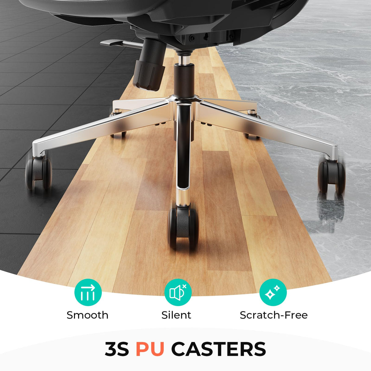 Ergonomic Mesh Office Chair with Adjustable Lumbar Support