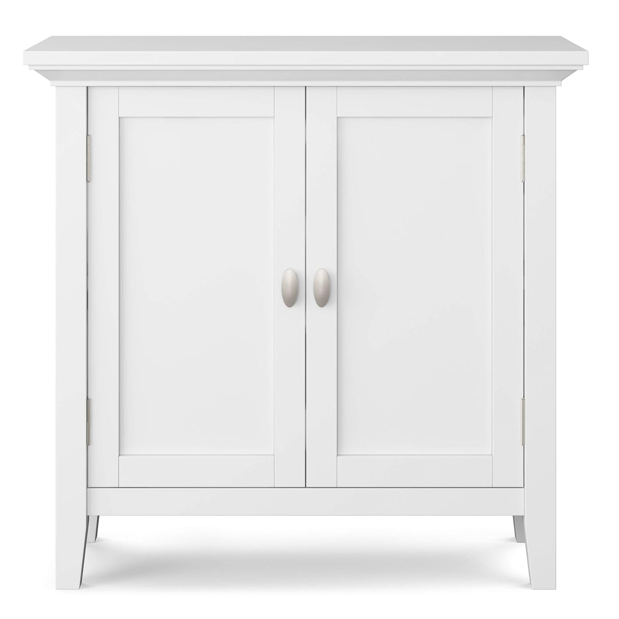 Redmond SOLID WOOD 32 Inch Wide Transitional Low Storage Cabinet in White