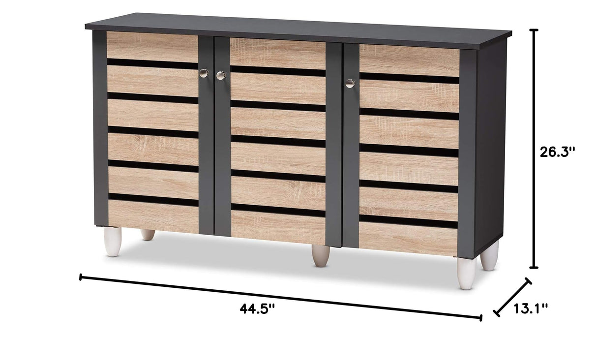 Cabinets, One Size, Oak/Dark Gray