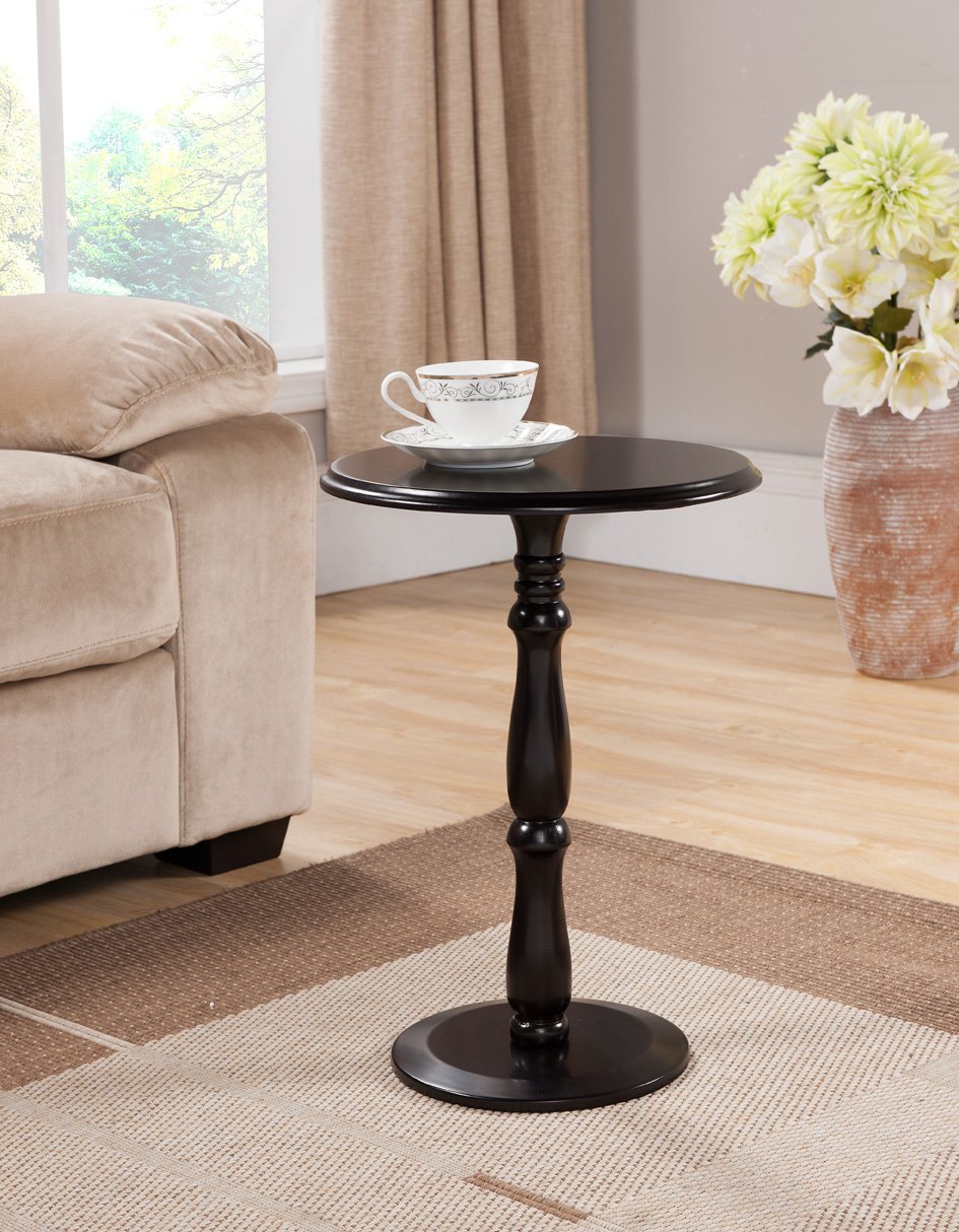 Espresso Finish Wood Plant Stand Accent Side End Table, Brown