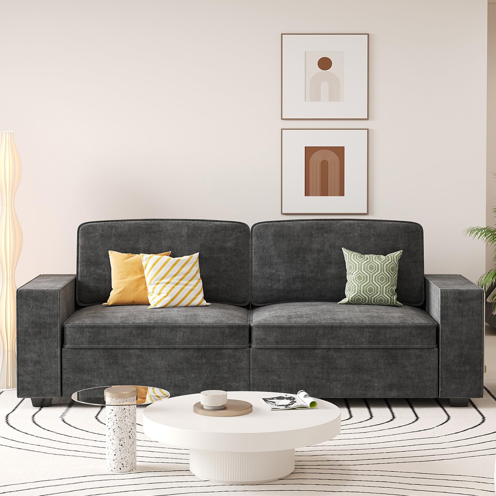 6" 2 Seater Loveseat Sofa, Modern Comfy Sofa