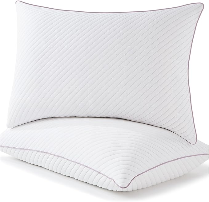 Pillows Queen Size Set of 2 Cooling Shredded Memory Foam Pillows for Bed