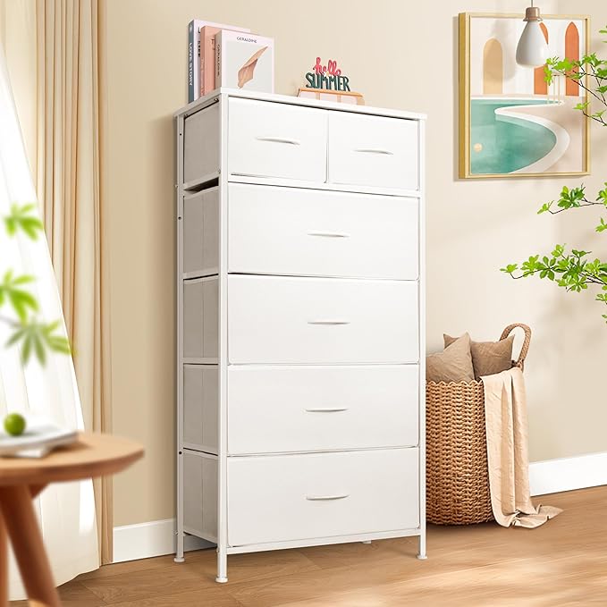Tall Dresser for Bedroom, Vertical Storage Organizer Tower