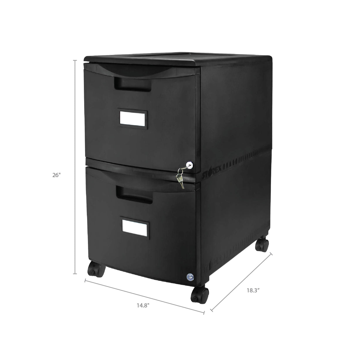 Two-Drawer Mobile Filing Cabinet