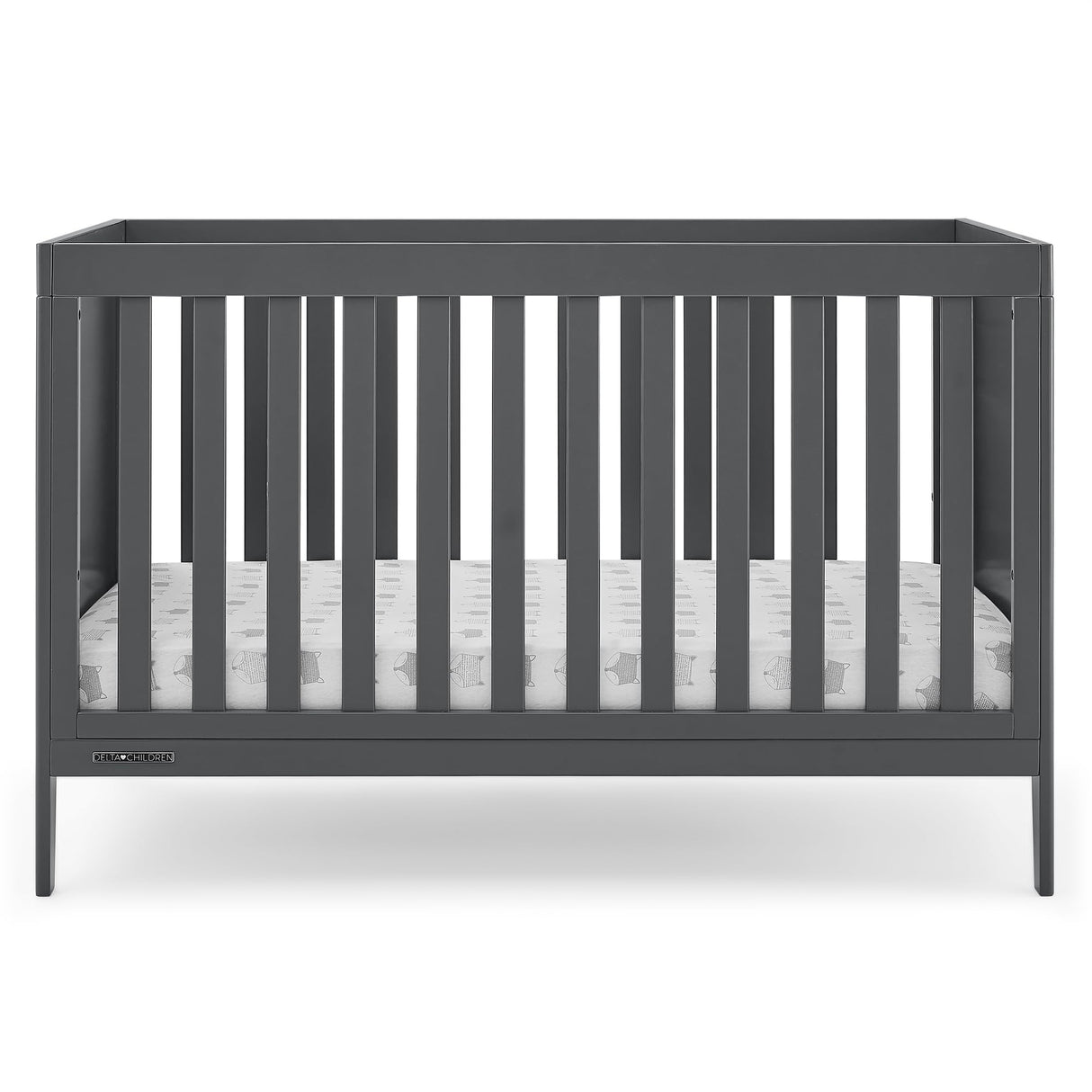 Hayes 4-in-1 Convertible Crib - Greenguard Gold Certified, Charcoal Grey