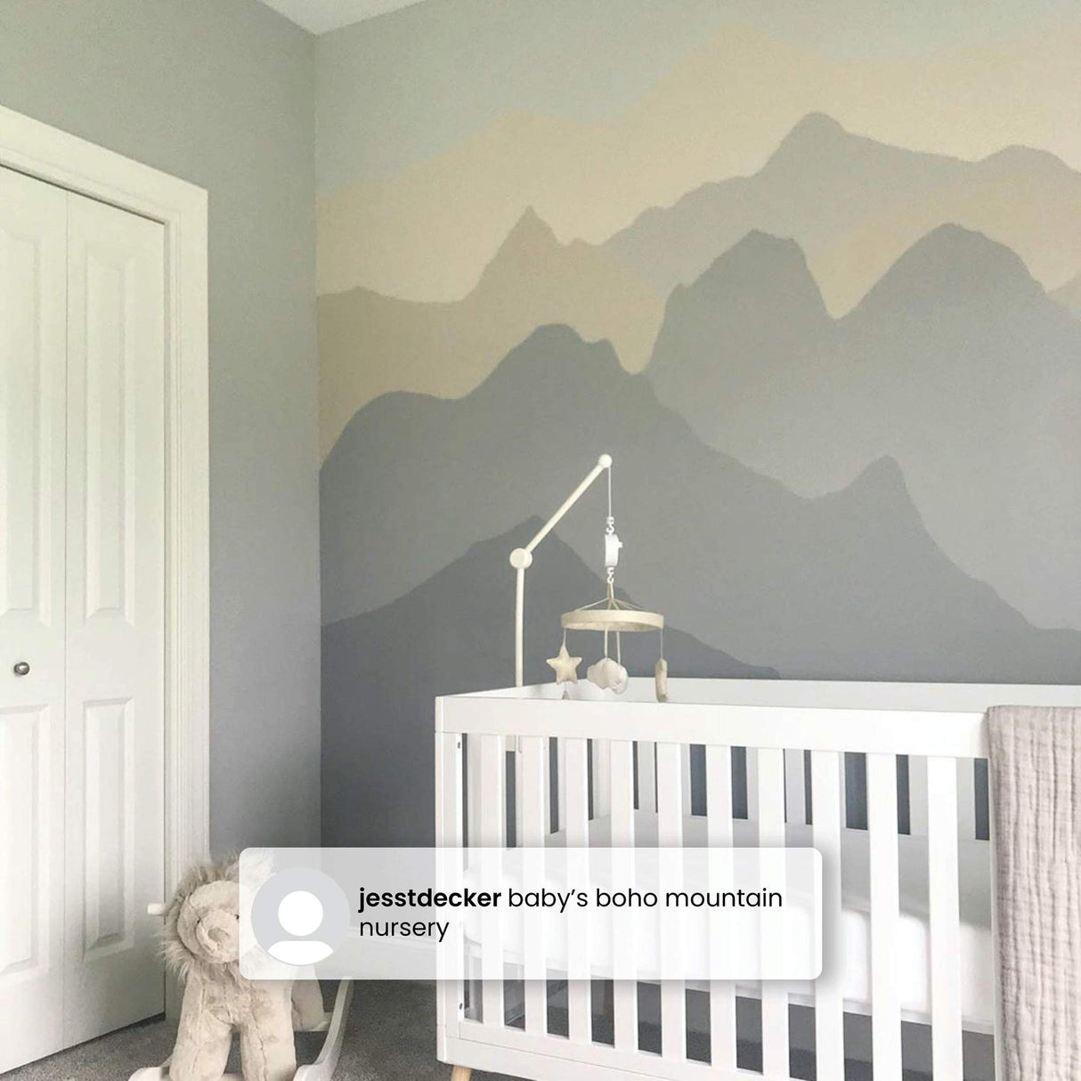 Essex 4-in-1 Convertible Baby Crib, Grey with Natural Legs