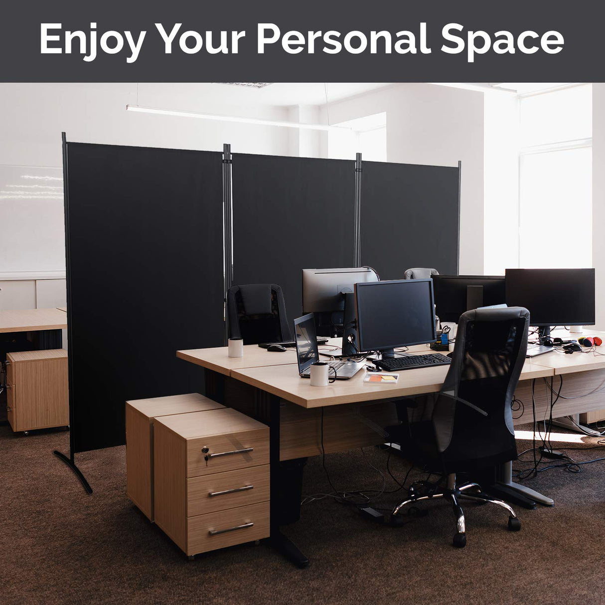 Room Divider – Folding Partition Privacy Screen for School, Church, Office