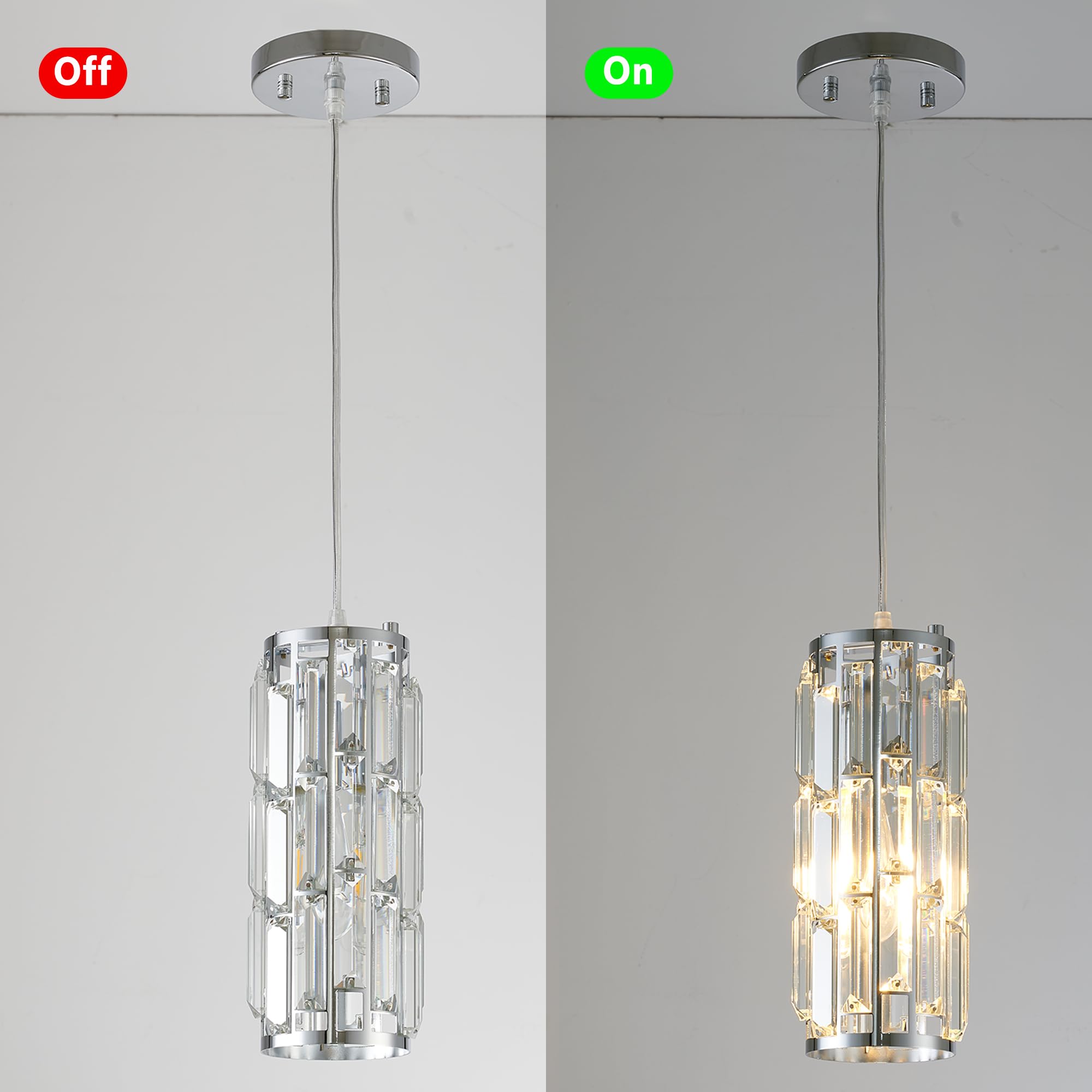 2 Pendant lamp Modern Pendant lamp, Mini Crystal Pendant lamp