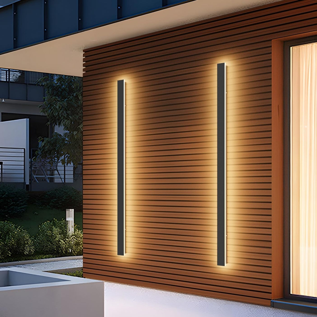 2 Pack 40Inch Long Outdoor LED Wall Lights 3000K Modern Exterior Wall Light Fixtures