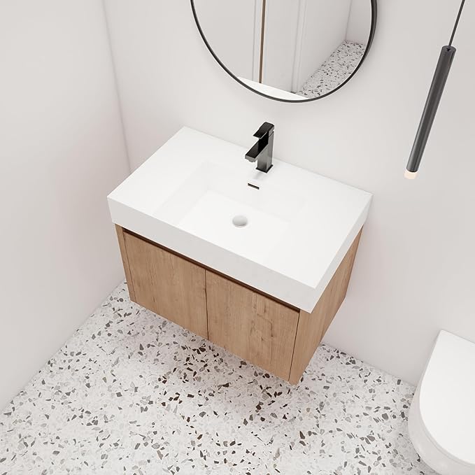 48 Inch Floating Bathroom Vanity with Sink, 48'' Single Sink Wall Mounted Bathroom Vanity