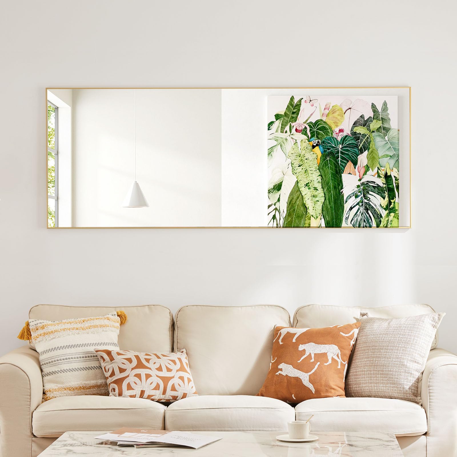 64"x21" Full Length Mirror, Full Body Floor Mirror for Bedroom Large Wall Mirror with Stand