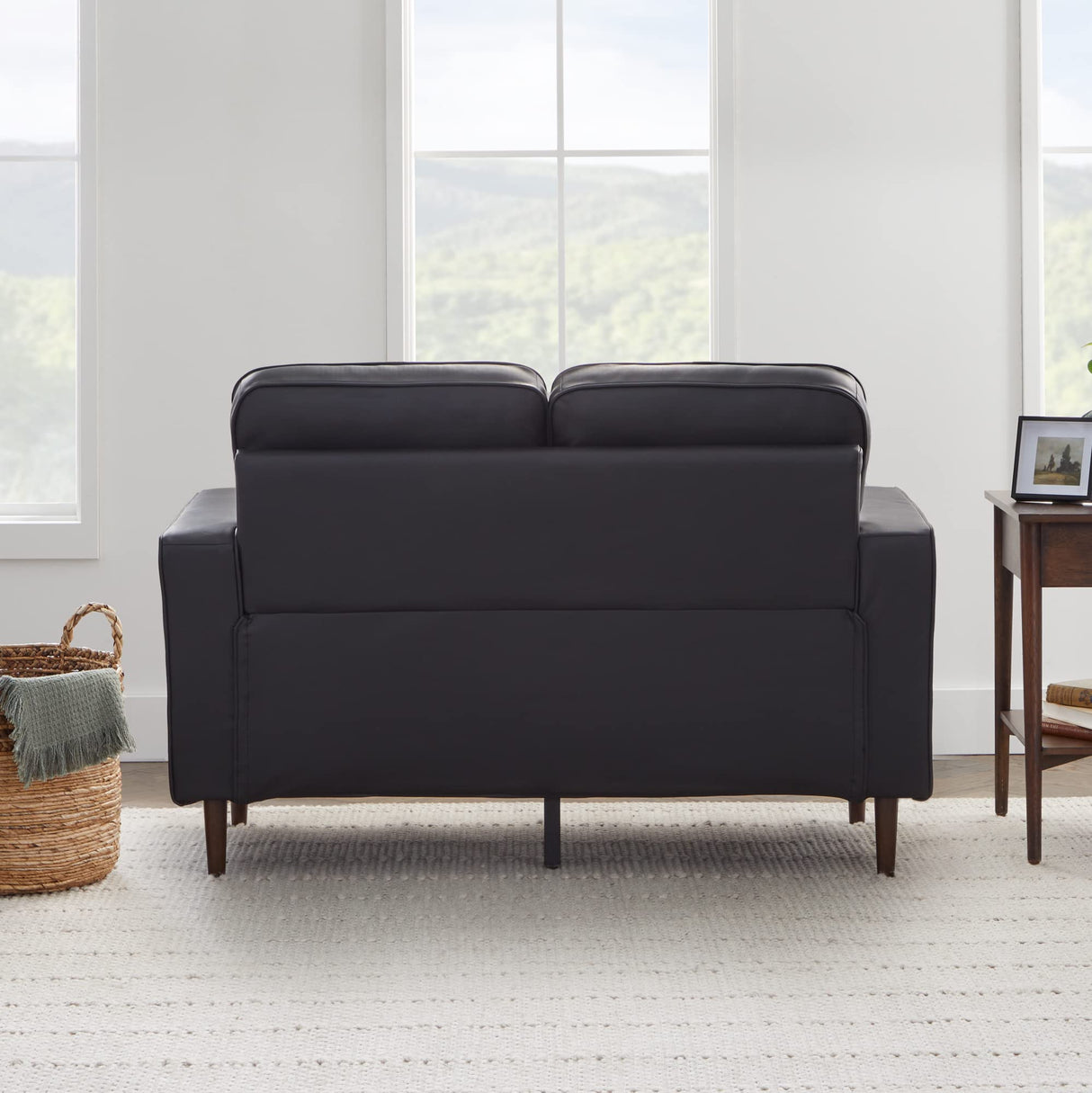 Lynnwood Upholstered Loveseat - Living Room Office or Bedroom - Mid-Century Modern Design Furniture -