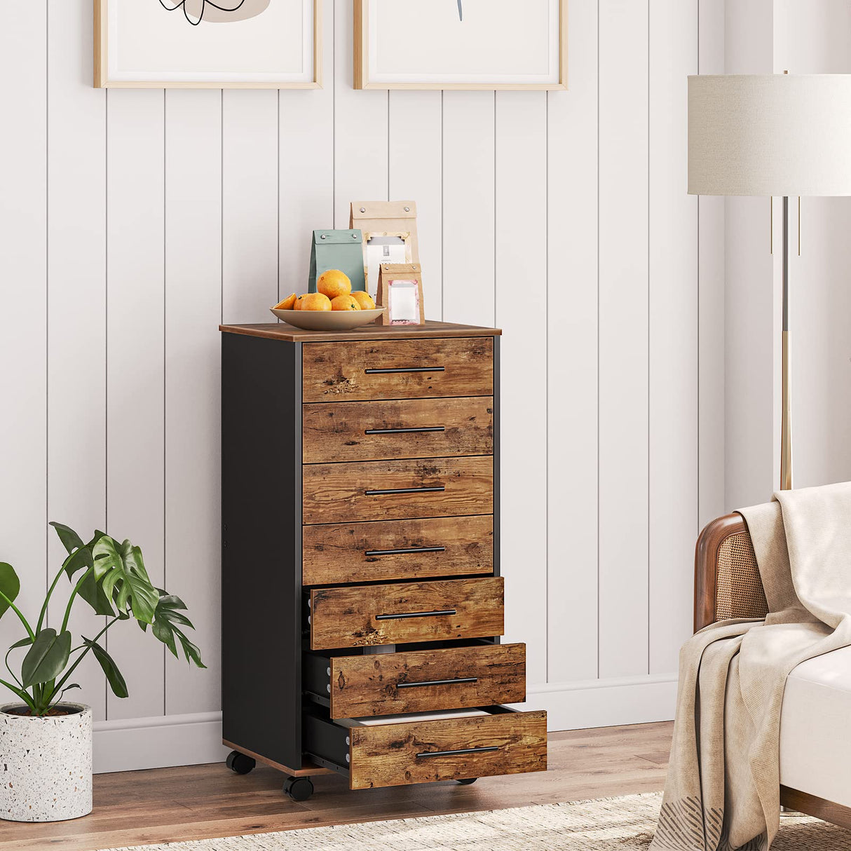 7-Drawer Chest, File Cabinet, Wooden File Cabinet, Office Cabinet with Drawers