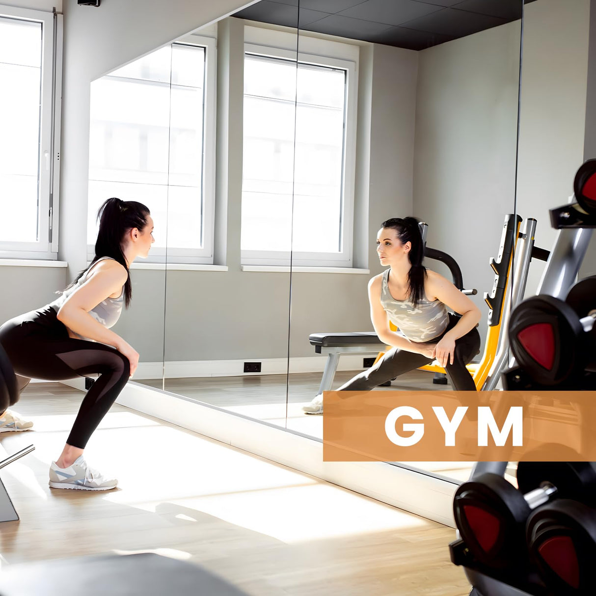 Home Gym Mirror, 56X16 Inch(3Pack) Wall Mounted Large Frameless Tempered Glass Mirror