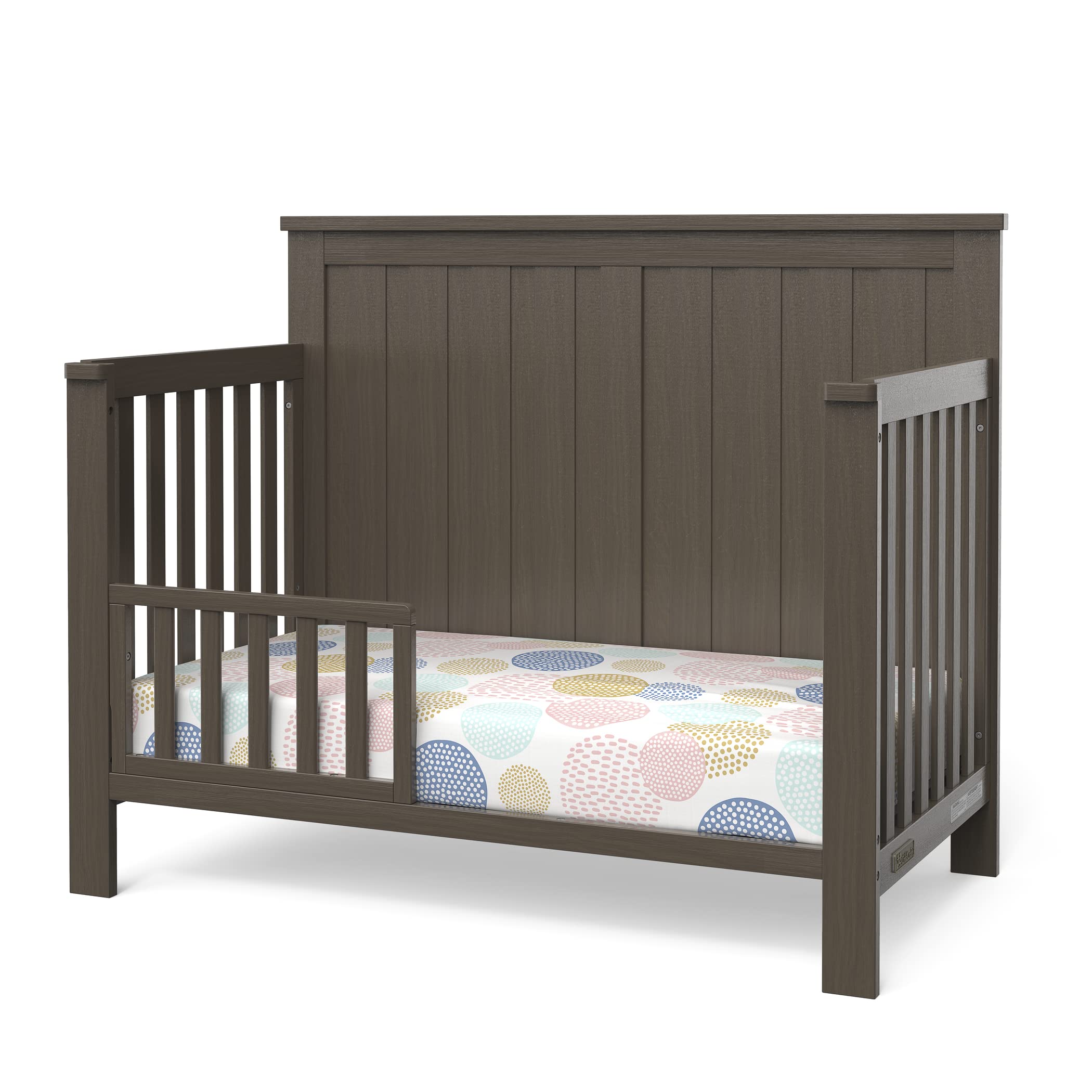 4-in-1 Convertible Crib, Baby Crib Converts to Day Bed, Toddler Bed and Full Size Bed