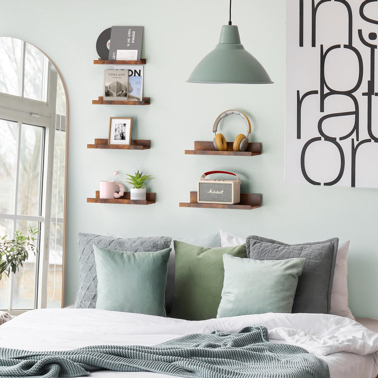 Floating Shelves, 6 Sets of Wall Mounted Shelves for Home Decor