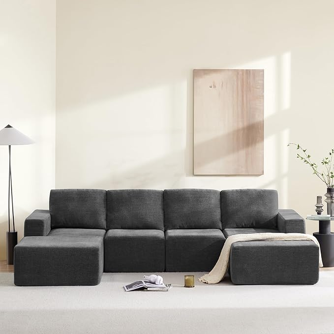 Modern Large Sectional Sofa, U-Shaped Sectional Sofa