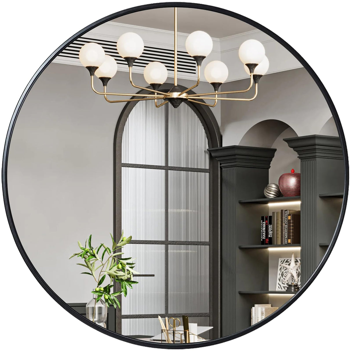 Round Mirror 48 inch, Large Circle Mirror for Wall, Round Bathroom Mirror for Living Room