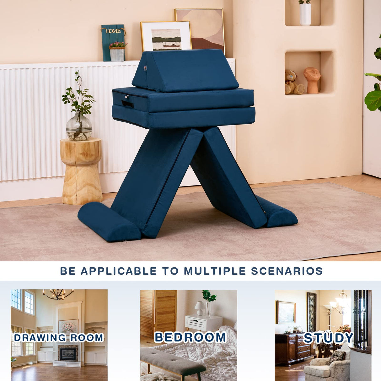 Kids Couch Large, Floor Sofa Modular Funiture for Kids Adults, Playhouse Play Set