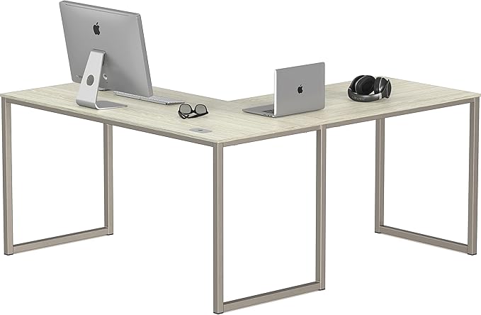 Mission 48 x 48 Inches L-Shape Home Office Computer Desk, White