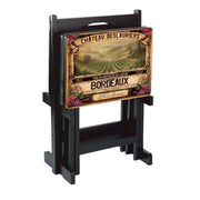 Wine Label Classic TV Trays Table | Set of 4 | Rectangular Folding Couch Trays