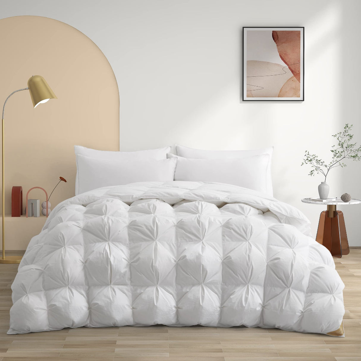 Goose Down Comforter Full/Queen Size, 800 Fill Power Lightweight Luxurious Down
