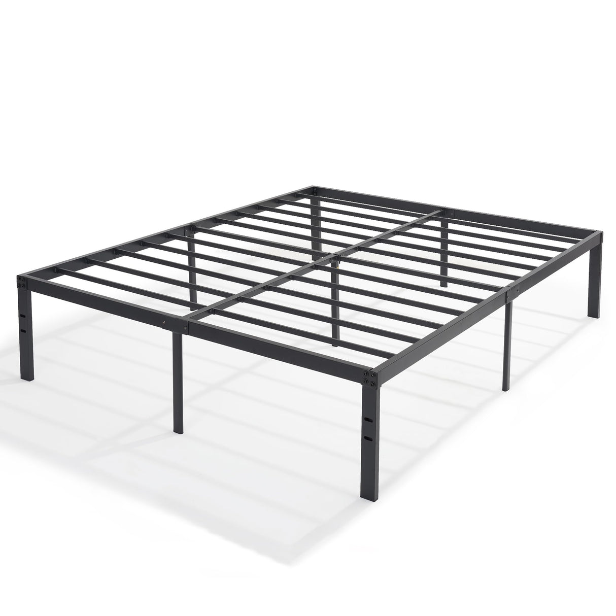 16" Queen Size Tall Metal Platform Bed Frame,Heavy Duty Steel Slat/Easy Assembly Mattress