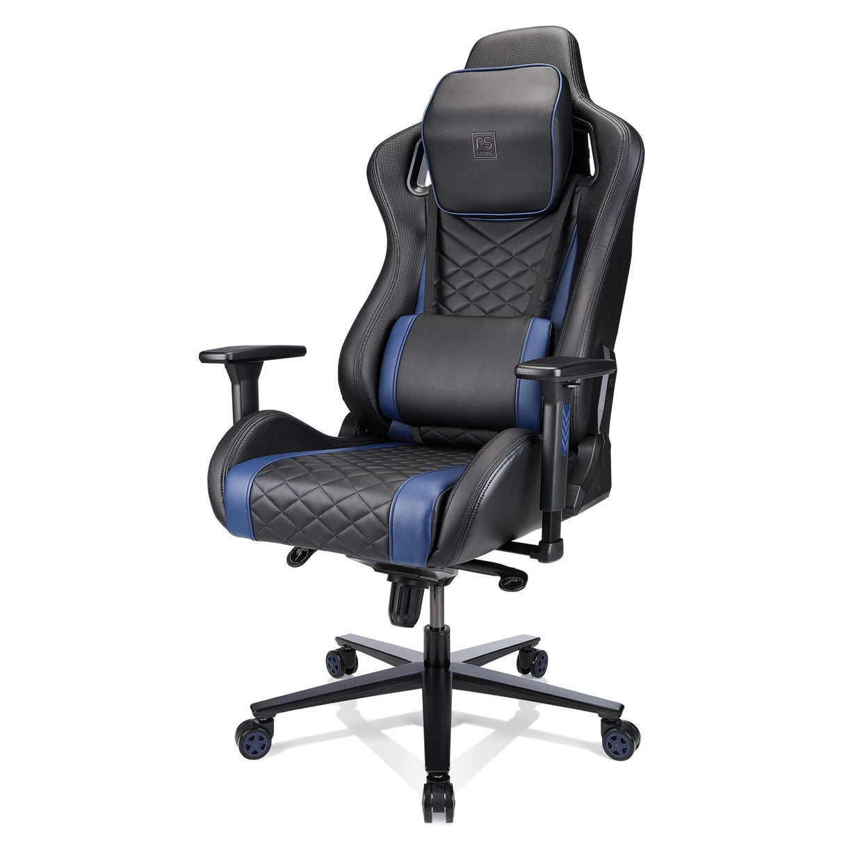 Davanti Vegan Leather High-Back Gaming Office Chair - Black/Blue