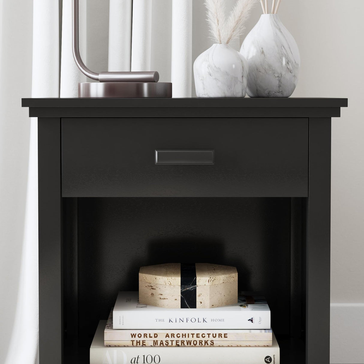 Oak Park Nightstand, Black