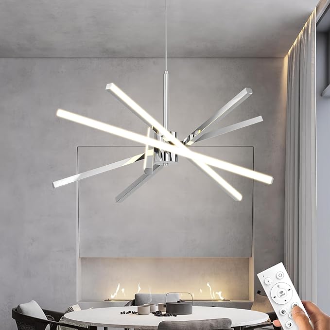 Modern Sputnik Chandelier Ceiling 82W LED Gold Pendant Light