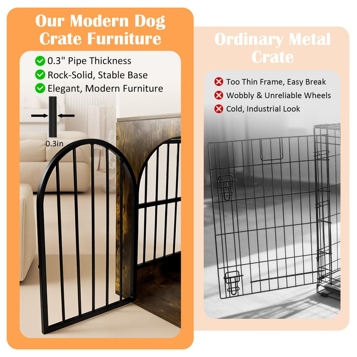 Heavy Duty Dog Crate Furniture for Small to Medium Dogs